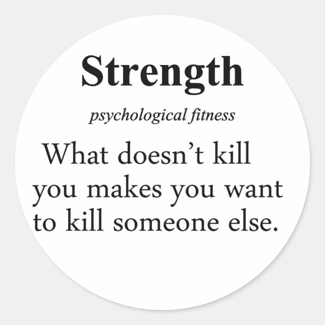 Adesivo Definição de resistência (Frente)