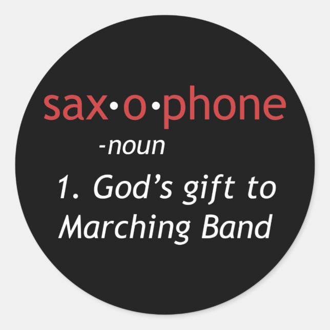 Adesivo Definição de saxofone (Frente)