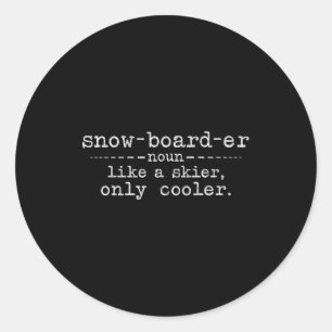 Adesivo Definição de Snowboarder Snowboarding Engraçado In