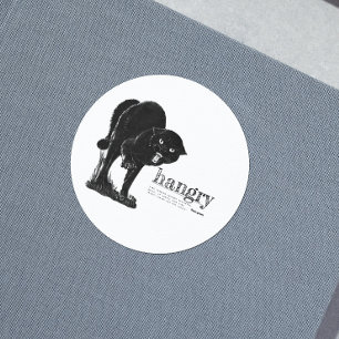 Adesivo Definição de vintage bravo gato preto engraçado