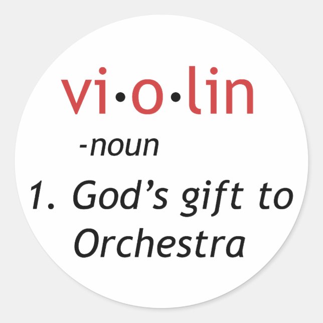 Adesivo Definição de Violino (Frente)