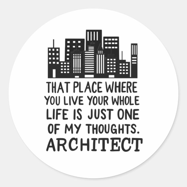 Adesivo Definição do arquiteto (Frente)