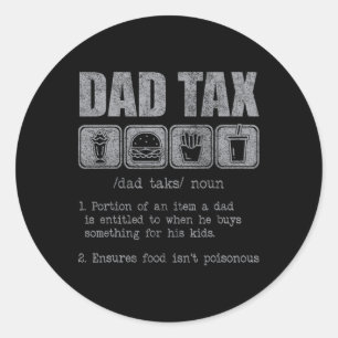 Adesivo Definição do Imposto do pai Funny Pai Imposto Piad