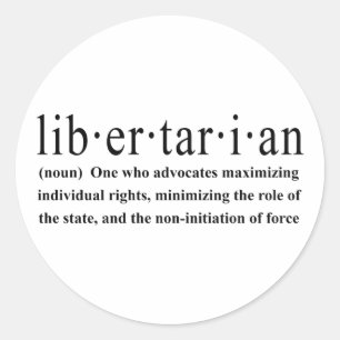 Adesivo Definição do libertário
