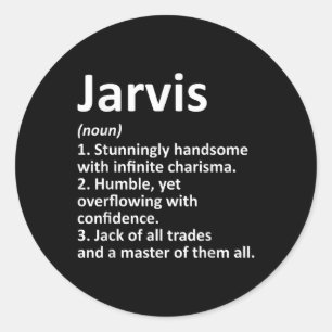 Adesivo Definição Jarvis Nome Personalizado Funny Birthday