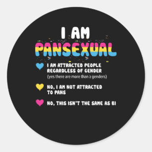 Adesivo Definição Pansexual - Orgulho gay engraçada LGBT