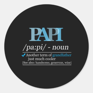 Adesivo Definição Papi Engraçado Pai Vovô Chri