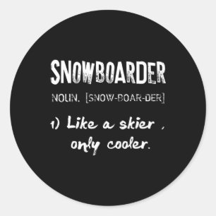 Adesivo Definição Snowboarder Como Skier Apenas Neve Mais