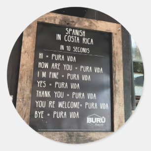 Adesivo Definições do Pura Vida Sticker