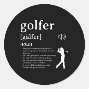 Adesivo Definições Funny Golf Para Golfistas - Golfista"