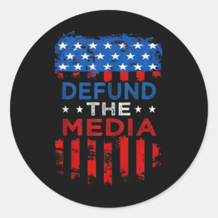 Adesivo Defund Media Anti-Fake News Defende O Tanque De Mí