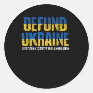 Adesivo Defund Ucrânia Anti-Guerra Pro Negociação de Paz U