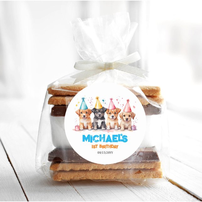 Adesivo Deixa a Festa de aniversário do Cachorro de Pata (Criador carregado)