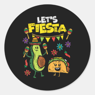 Adesivo Deixa Fiesta Taco Avocado Engraçado Cinco De Mayo 