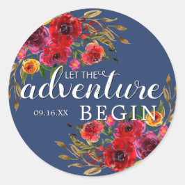 Adesivo Deixe A Aventura Começar Floral w Data