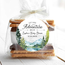 Adesivo Deixe A Aventura Começar O Chá de fraldas