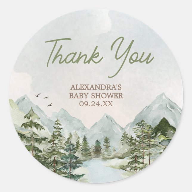 Adesivo Deixe a aventura começar o Chá de fraldas do Woodl (Frente)