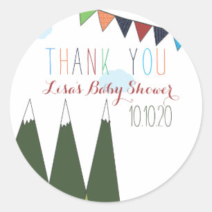 Adesivo Deixe a empresa começar o Chá de fraldas