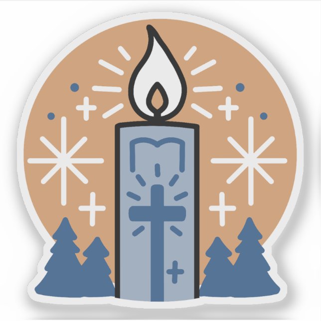 Adesivo Deixe a fé brilhar (Frente)