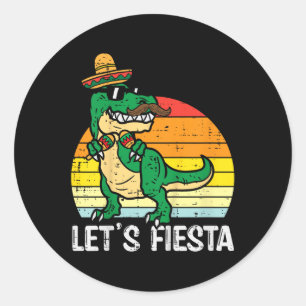 Adesivo Deixe Fiesta Mexicano Dino Trex Cinco De Mayo Todd