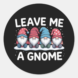 Adesivo Deixe-me um Gnome Natal Pijama Feriado
