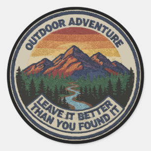Adesivo Deixe Melhor Vintage Aventura ao Ar Livre Montanha