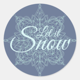 Adesivo "Deixe nevar" Design de floco de neve em azul