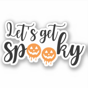 Adesivo Deixe-nos obter Jack-o-lanternas assustadores do