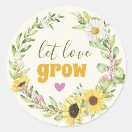 Adesivo Deixe o Amor Crescer Girassol Flor Silvestre Chá d
