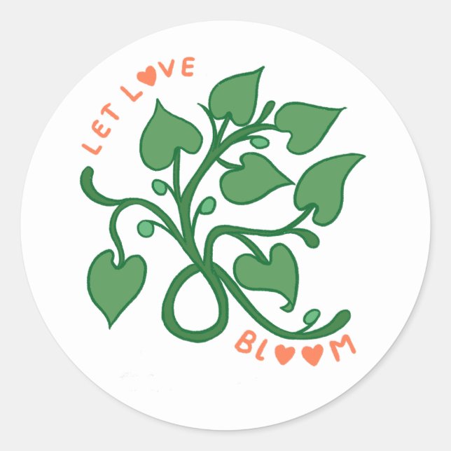 Adesivo Deixe o Amor Florescer (Frente)