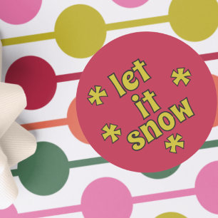 Adesivo Deixe-o esticar o estilo de colheita de neve deixa