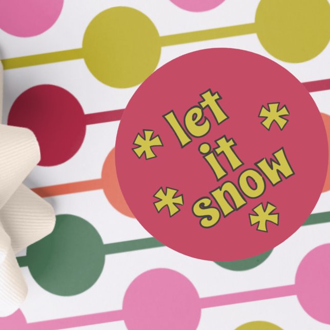 Adesivo Deixe-o esticar o estilo de colheita de neve deixa (Criador carregado)