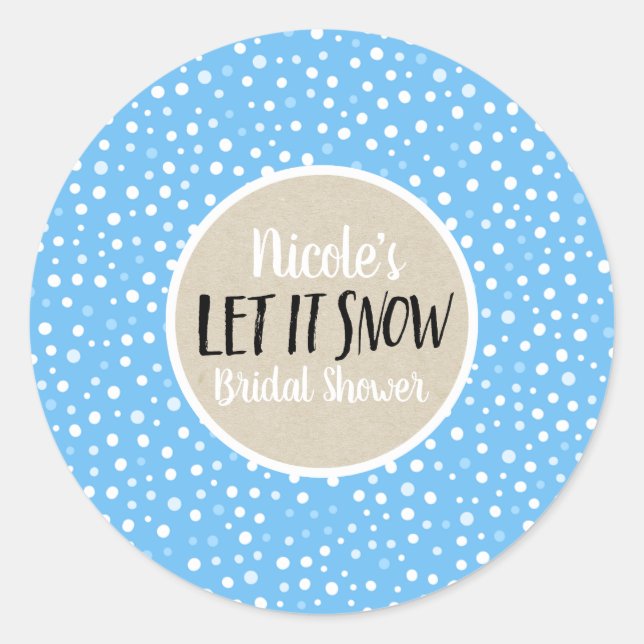 Adesivo Deixe-o nevar, azul, neve, neve, inverno, favor (Frente)