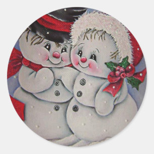Adesivo Deixe-o nevar. Snowman, seu Namorada