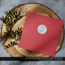 Deixe-O Neve! Floco de Neve Silver Glitter