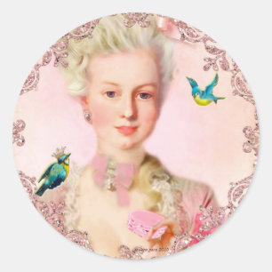 Adesivo Deixe-os comer selos de Macarons por Paulette