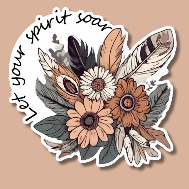 Adesivo Deixe seu espírito soar à prova d'água (Criador carregado)