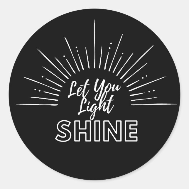 Adesivo Deixe Sua Luz Brilhar Raios Sol (Frente)