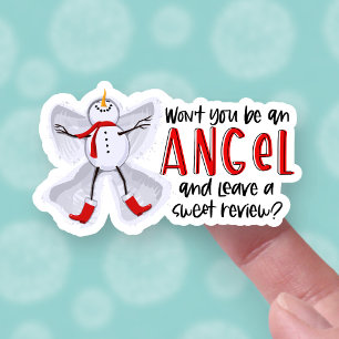 Adesivo Deixe uma revista e bonitinha Winter Snowman Angel