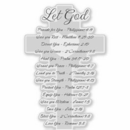 Adesivo Deixem que Deus faça inspiração na escritura