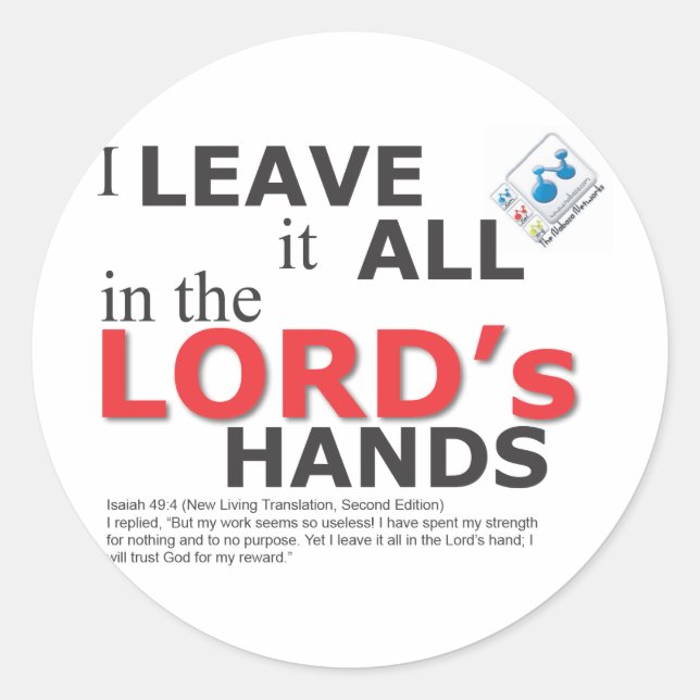 Adesivo Deixo tudo no LORD (Frente)