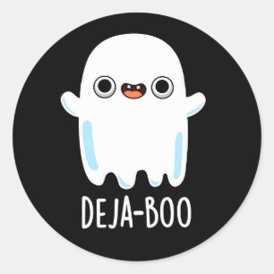 Adesivo Deja Boo Funny Ghost Pun Dark BG