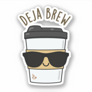 Adesivo Deja Breve Pun De Café Bonito