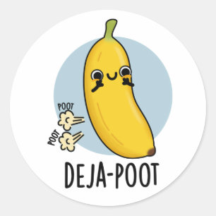 Adesivo Deja-Poot Funny Banana Double Fart Pun