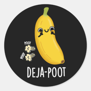 Adesivo Deja-Poot Funny Banana Double Fart Pun Dark BG