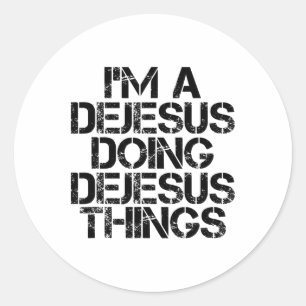 Adesivo Dejesus Funny Surname Family Tree Birthday