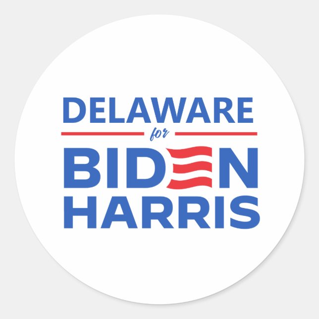 Adesivo Delaware para Biden Harris (Frente)