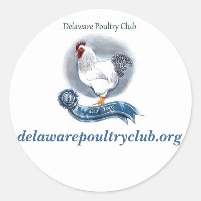 Adesivo Delaware Poultry Club Stickers (pequeno) (Frente)