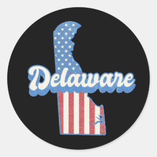 Adesivo Delaware USA Map bandeira americana