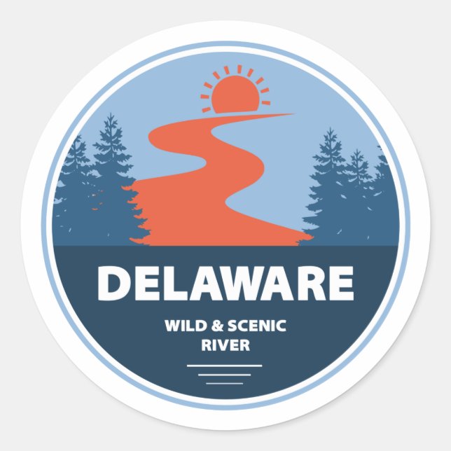 Adesivo Delaware Wild E Scenic River (Frente)